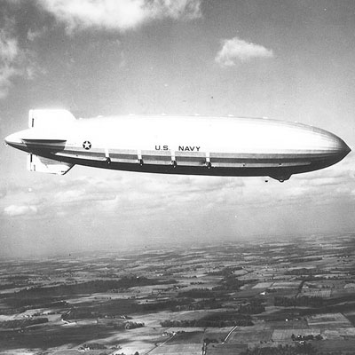 USS Akron plane in flight