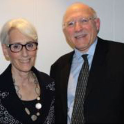 Ambassador Wendy Sherman next to Barry Posen