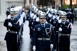 Republic of China Armed Forces gather in front of the Presidential Office Building of Taiwan